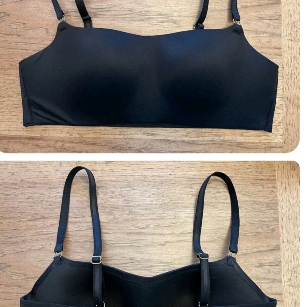 COPY - Victoria secret love cloud wireless strapless bra black MED DD nwot